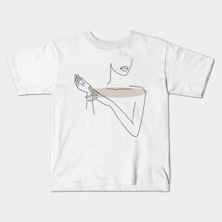 Women line art Kids T-Shirt